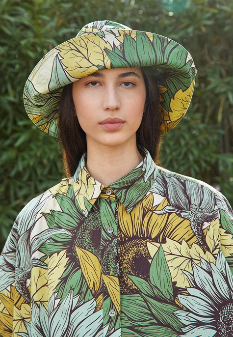 Green Sunflower Hat